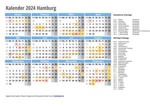 Kalender 2024 Hamburg Schulferien